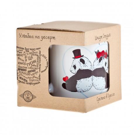 Чашка с пандами «Кохайтесь чорнобриві» (320 мл)