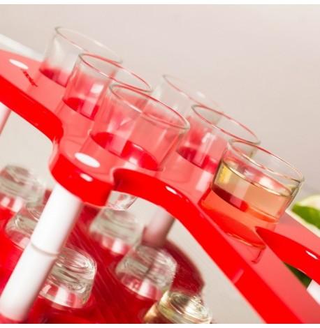 Набор для шотов: поднос с рюмками Guitray Rocket Design