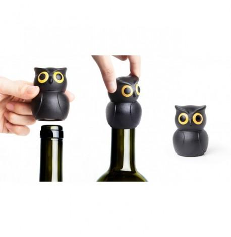 Стоппер для бутылки Owl Stopper Qualy (черный)