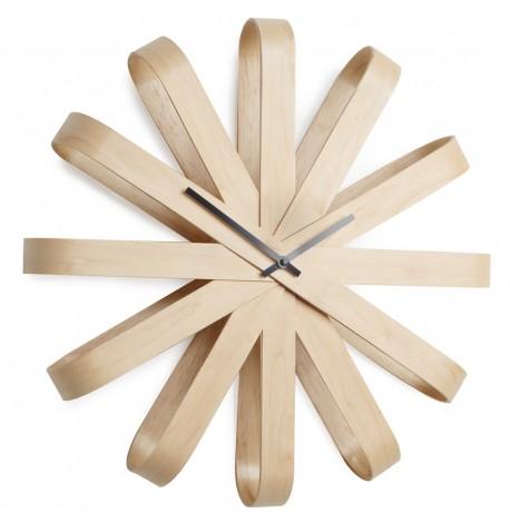 Настінний годинник з дерева Ribbonwood Umbra, 51 см