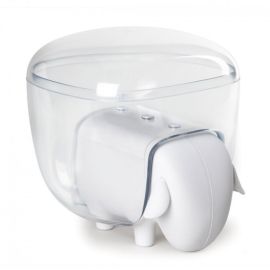 Контейнер для ватних паличок і дисків Sheepshape Cotton Box Qualy (білий-прозорий)