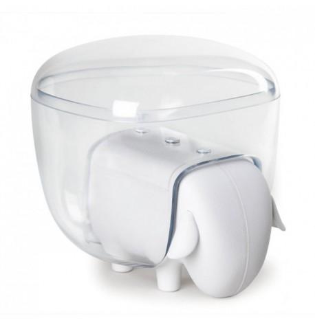 Контейнер для ватних паличок і дисків Sheepshape Cotton Box Qualy (білий-прозорий)