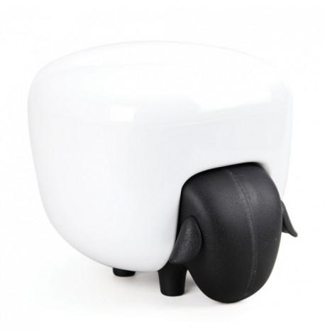 Контейнер для ватних паличок і дисків Sheepshape Cotton Box Qualy (білий-чорний)