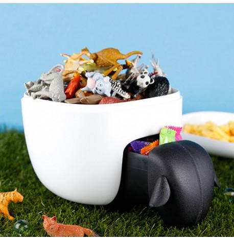 Контейнер для ватних паличок і дисків Sheepshape Cotton Box Qualy (білий-чорний)