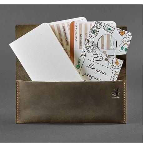 Шкіряний тревел-кейс Voyager 1.0 (темно-коричневий з помаранчевим)