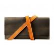 Шкіряний тревел-кейс Voyager 1.0 (темно-коричневий з помаранчевим)