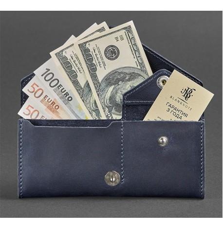 Гаманець жіночий з натуральної шкіри Керрі 1.0 (синій)