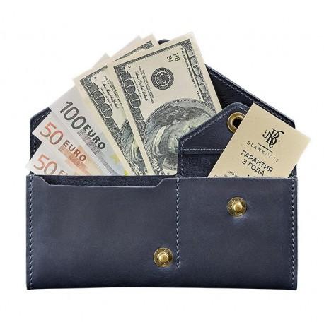 Гаманець жіночий з натуральної шкіри Керрі 1.0 (синій)