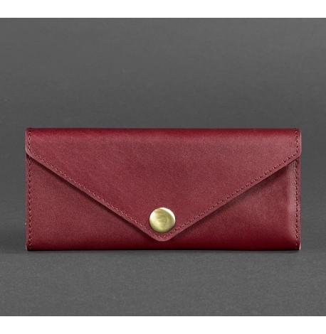 Кошелек женский из натуральной кожи Керри 1.0 (кожа krast) бордовый