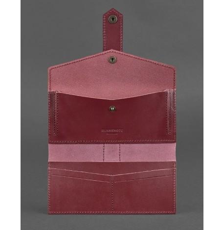 Портмоне з натуральної шкіри 3.0 (бордове) шкіра Krast