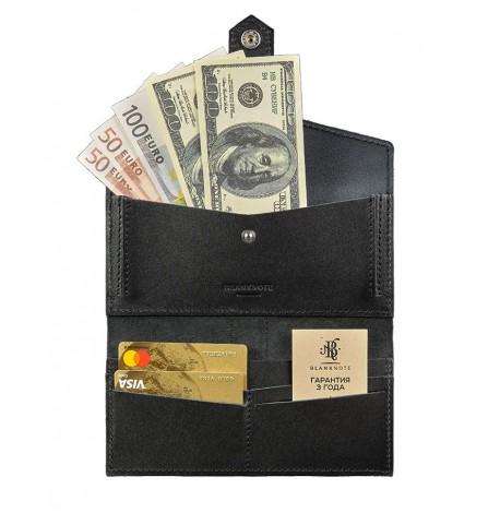 Портмоне из натуральной кожи  3.0 (черное) кожа Krast