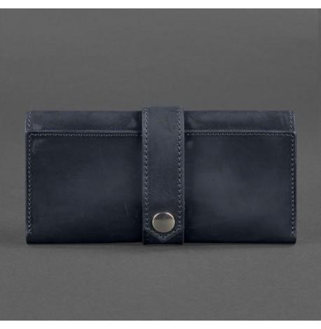 Портмоне з натуральної шкіри 3.0 (темно-синє) шкіра Crazy Horse