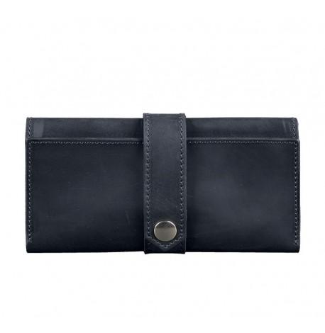 Портмоне з натуральної шкіри 3.0 (темно-синє) шкіра Crazy Horse