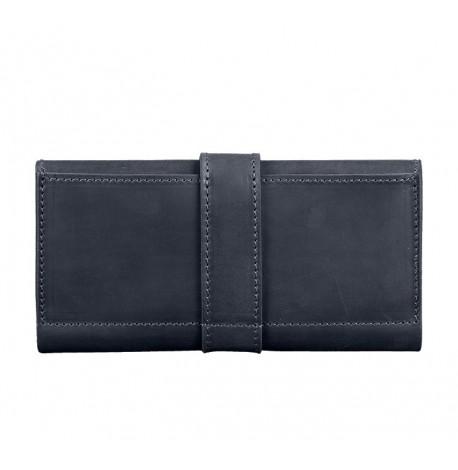 Портмоне з натуральної шкіри 3.0 (темно-синє) шкіра Crazy Horse