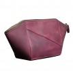 Косметичка из натуральной кожи (бордовая) кожа Crazy Horse
