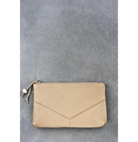 Косметичка из натуральной кожи "Крем-брюле" (бежевая)