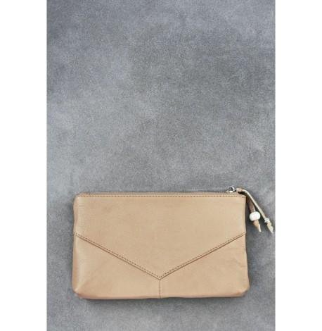 Косметичка из натуральной кожи "Крем-брюле" (бежевая)