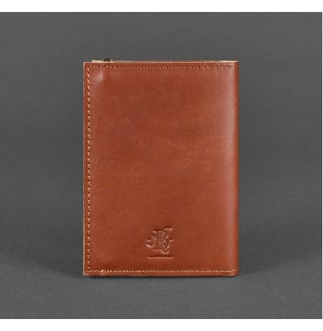 Обкладинка для паспорта зі шкіри 2.0 (світло-коричнева)