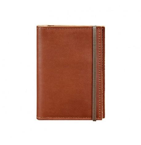 Обкладинка для паспорта зі шкіри 2.0 (світло-коричнева)
