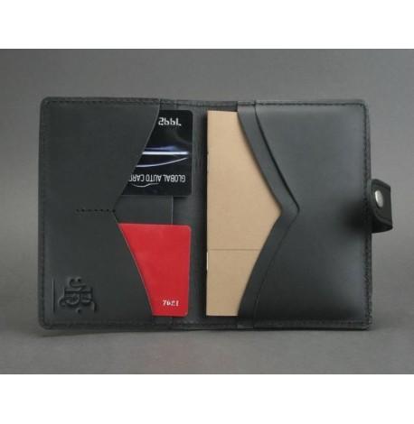 Обложка для паспорта из кожи 3.0 (черная)