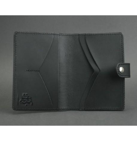 Обложка для паспорта из кожи 3.0 (черная)