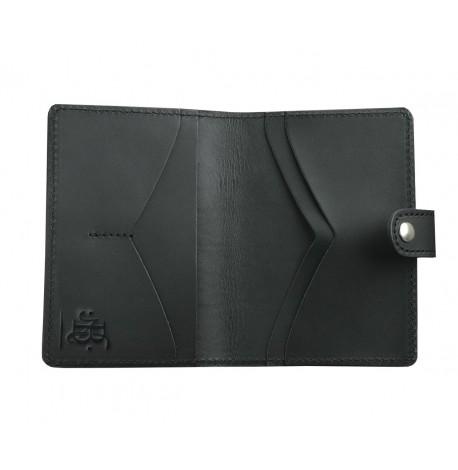 Обложка для паспорта из кожи 3.0 (черная)