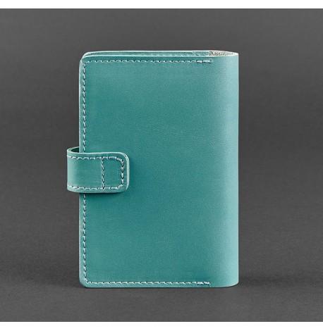 Обкладинка для паспорта зі шкіри 3.0 (бірюзова)