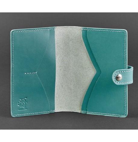 Обкладинка для паспорта зі шкіри 3.0 (бірюзова)