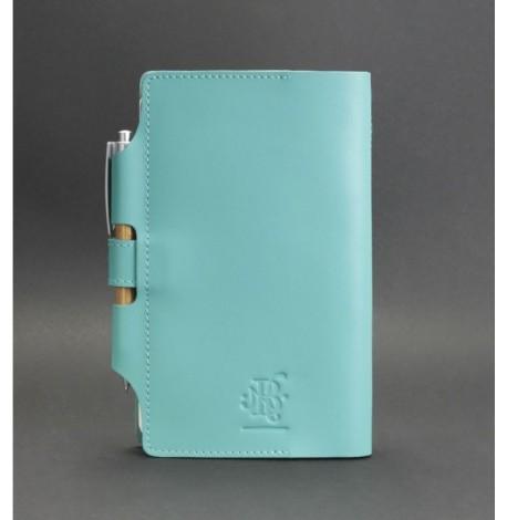 Кожаный блокнот софт-бук 4.0 A5 mini (бирюзовый)