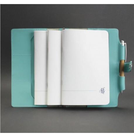 Кожаный блокнот софт-бук 4.0 A5 mini (бирюзовый)