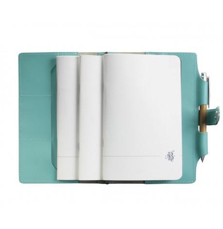 Кожаный блокнот софт-бук 4.0 A5 mini (бирюзовый)