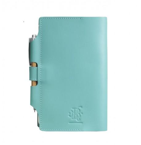 Кожаный блокнот софт-бук 4.0 A5 mini (бирюзовый)