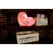 Светящаяся подушка сердце "Я тебе кохаю" (розовая)