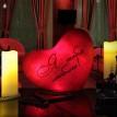 Светящаяся подушка сердце "Я тебя люблю" (красная)
