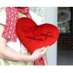 Светящаяся подушка сердце "Я тебя люблю" (красная)