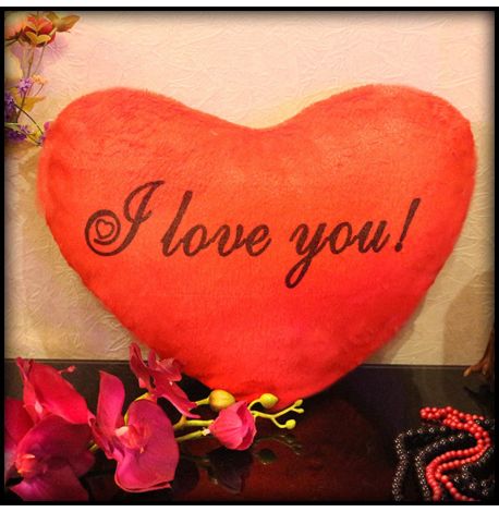 Led подушка серце I love you (червона)