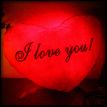 Led подушка серце I love you (червона)
