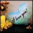 Led подушка серце I love you (блакитна)