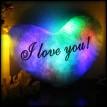 Led подушка серце I love you (блакитна)