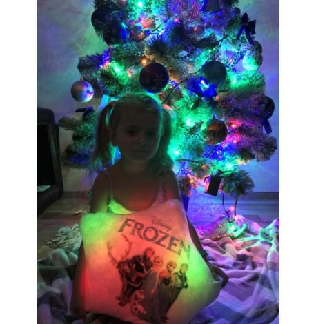 Светящаяся подушка звездочка "Frozen"