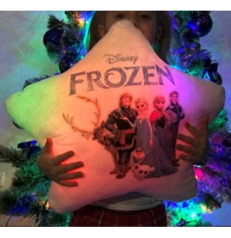 Светящаяся подушка звездочка "Frozen"