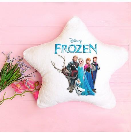 Светящаяся подушка звездочка "Frozen"