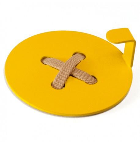 Настінний гачок для одягу Glozis Button Yellow (жовтий)