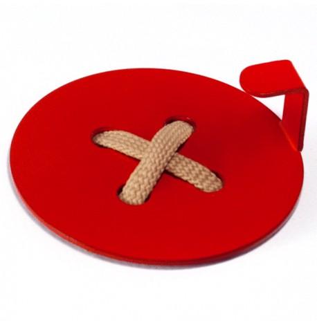 Настенный крючок для одежды Glozis Button Red (красный)