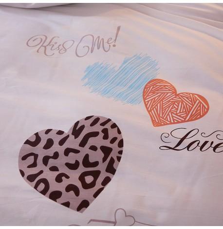 Полуторный комплект постельного белья Love you (хлопок)