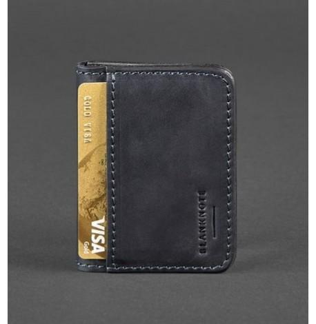 Шкіряна обкладинка для прав або id-паспорта 4.0 (синя)