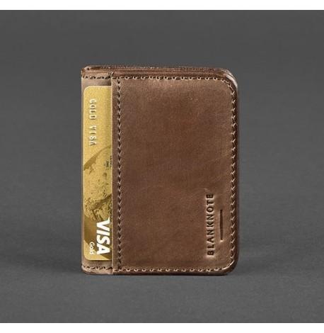 Кожаная обложка для прав или id-паспорта 4.0 (темно-коричневая)