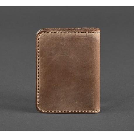 Кожаная обложка для прав или id-паспорта 4.0 (темно-коричневая)