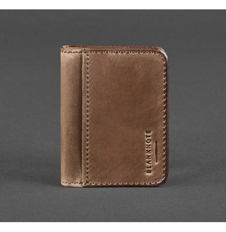 Кожаная обложка для прав или id-паспорта 4.0 (темно-коричневая)