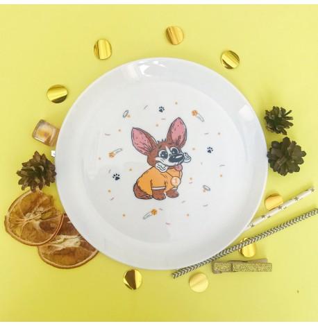 Тарелка с собачкой «Корги»